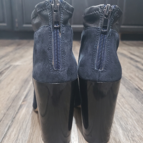 Renvy blue suede leather pointed toe boots size 6.5 women ankle bootie - Picture 7 of 11